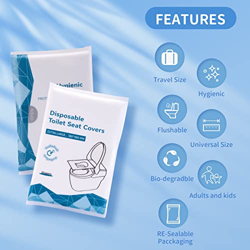 Vinonzi Disposable Toilet Seat Covers Flushable Paper thumb #1