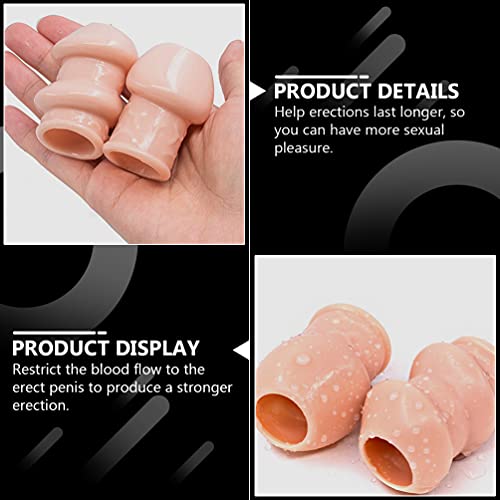 HEALLILY 2Pcs Peni' S- Ring Man Ejaculatie Vertraging Ring Vibratie Uithoudingsvermogen Vibrator Slips Trainer Voorhuid Blokkeren Ring Extension Cover Sm Speelgoed - Image 7