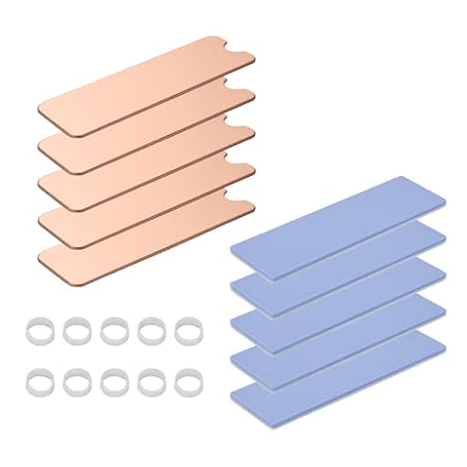 ELUTENG Disipadores de Calor M.2 SSD, 5 Piezas M2 2280 SSD Disco Duro de Cobre Disipador Térmico para PC PS5 M.2 NGFF NVME Heatsink con Almohadilla Térmica & 10 Correas de Goma, 73x21x1mm | Ya disponible en tu tienda friki favorita! En mundofriki.es!