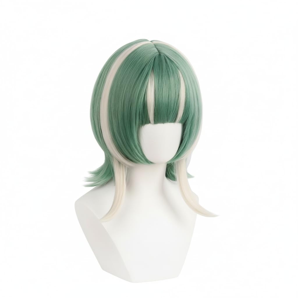 Green Wig for akuta Guita Hebby Cosplay Long Anime Wig Synthetic Heat Resistant Costume Accessories for Festival & Party, with Wig Cap