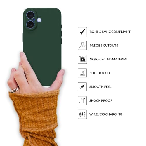 Image of SPRIG Compatible with iPhone 16 Premium FlexTone (TPU) Back Cover Drop Tested Shock Proof Mobile Case for Men, Women, Boys and Girls with Camera Protection (Dark Green)