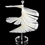 TAROMAING 120 Pcs Clear False Nail Practic Tips Sticks Display Stand Spiral Display Shelf for Uv Gel Nail Polish Color Chart (Natural)