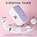 Adiding Jewelry Cleaning Machine, 1000mL (33.8oz) Sonic Retainer Ring Cleaner with 5 Time Mode and Degassing Function Ultrasonic for Glasses, Earrings, Necklaces, Denture, Coins, Pacifier (Purple)