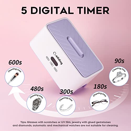 Adiding Ultraschallreinigungsgerät Brille 1000mL Ultraschallreiniger Ultraschallgerät mit 5...