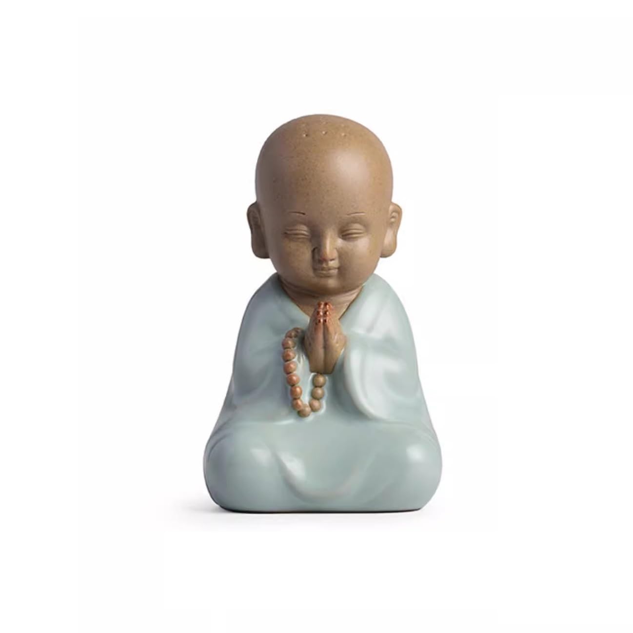 ENGENDER Kung Fu Tea Pet Tea Pet Little Monk Ornaments Creative Handmade Statues Desktop Ceramic Set Accessories