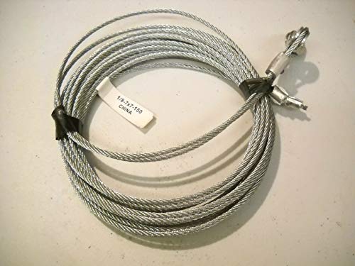 TWO 150" Replacement Cable Wire- Enclosed Cargo Trailer Ramp Door Spring 12.5