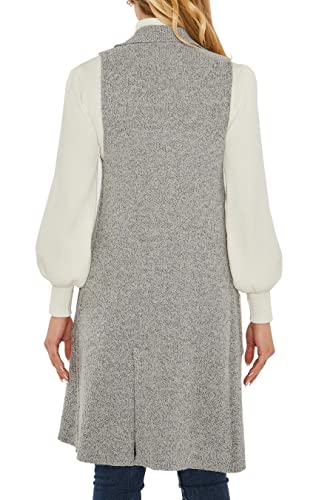 Image of Love Tree Women's Sleeveless Long Sweater Vest Open Front Knit Cardigan Waistcoat