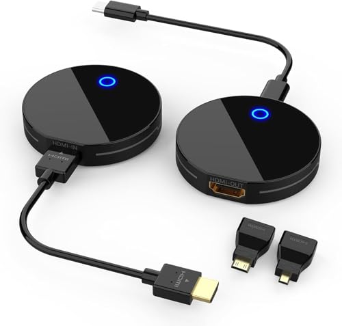 ワイヤレス hdmi 送受信機セット hdmi 無線 【日本技適認証取得】小型 送信機と受信機 30m安定無線伝送 1080P＠60Hz 超低遅延 音画同期 最大4台の追加受信機 TV/PC/Mac/Window/カメラ/監視カメラなど対応