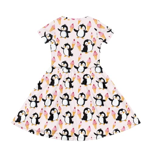 Image of Short Sleeve Dress for Girls with Pockets Cute Toddler Girl Clothes Summer 2-12