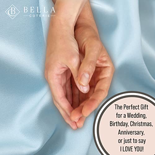 Bella Coterie Luxury Cal King Bamboo Sheet Set | Organically Grown | Ultra Soft | Cooling For Hot Sleepers | 18" Deep Pocket [Coastal Blue] #TOP5