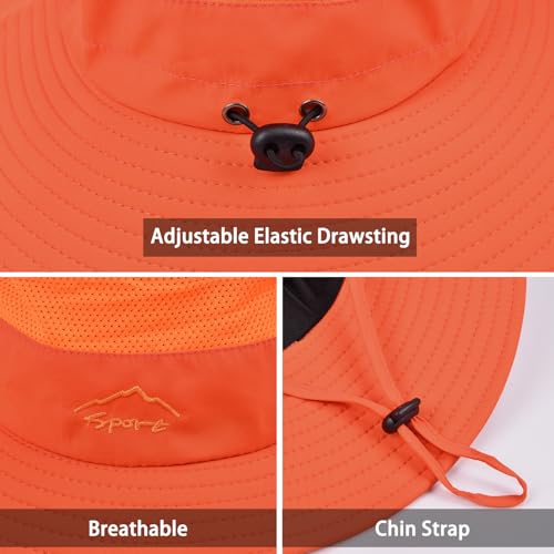 Image of Sun Hats for Men Women Fishing Hat UPF 50+ Breathable Wide Brim Summer UV Protection Hat