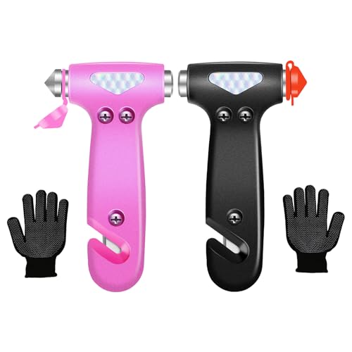 COFSODI 2 Piece Window Breaker Tool, Car Window Breaker, Car Safety Hammer & Seat Belt Cutter 2 in...