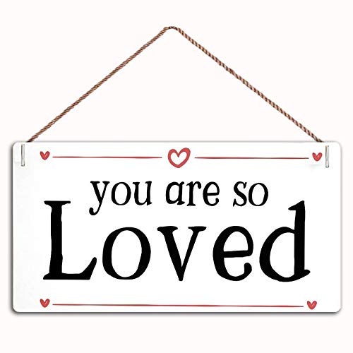 WEIMEILD You are so Loved Sign,Wood Sign Wall Art Poster Bar Sign Home Decor,12"x6"(C-441)