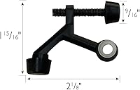 Vista 3 de Design House 189050 - Protector de pared para tope de puerta con punta de goma, color negro mate, 5 unidades, 189050