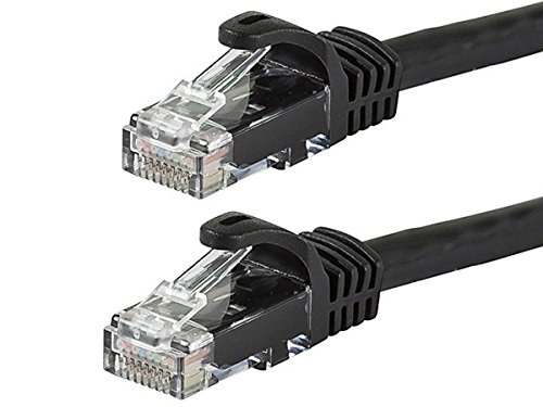 Cable de red Monoprice Cat6 UTP 14 pies negro 2 pack miniatura 1