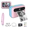 myFirst Camera Insta 20 – Kids Camera Instant Print with 16MP Camera, 1080P, Video, Selfie Lens, 9S Fast Thermal Printing No Ink, Birthday Gift for Girls Age 4,5,6,7,8,9,10,11,12 (Cotton Candy)