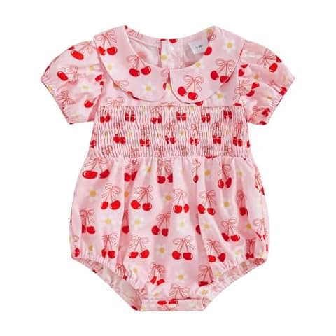 Himllauen Baby Girl Summer Romper Casual Floral Print Sleeveless Jumpsuit Cute Sweet Romper Newborn Clothes Cover
