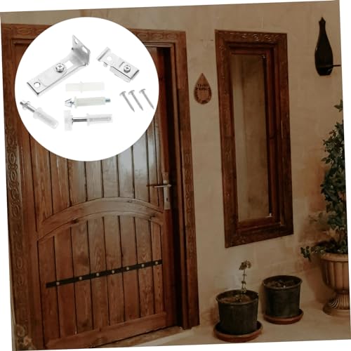 Kit de Herrajes para Puertas Plegables con Guía de Riel de Puerta Corredera | Aleación de Aluminio, Acabado Plateado, Operación Suave, para Oficinas y Centros Comerciales, Set de 9 Piezas miniatura 3