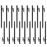 AYAMAYA(アヤマヤ) テント杭 16本 8インチ 高耐久 鍛鋼地杭 アウトドア メタル キャンプ テントペグ 厚みのあるテントスパイク 収納バッグ付き キャノピータープ レインフライ キャンプテントアクセサリー