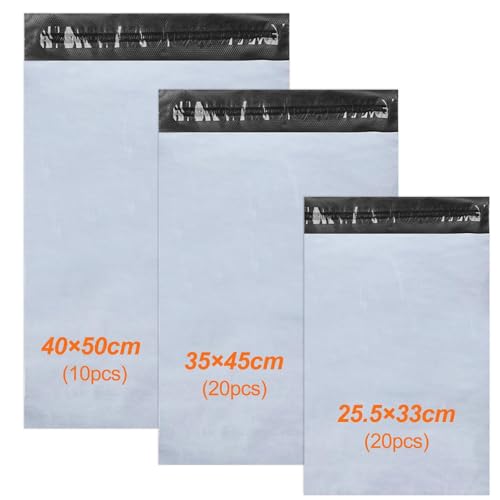 Ravytha Buste per Spedizioni L-20 Pezzi, XL-20 Pezzi, XXL-10 Pezzi, Sacchetti Spedizione, Autoadesive Pacchi, Busta Postali Plastica, Mailing Bags, Non Trasparenti, per Indumenti, Libro, Scarpe