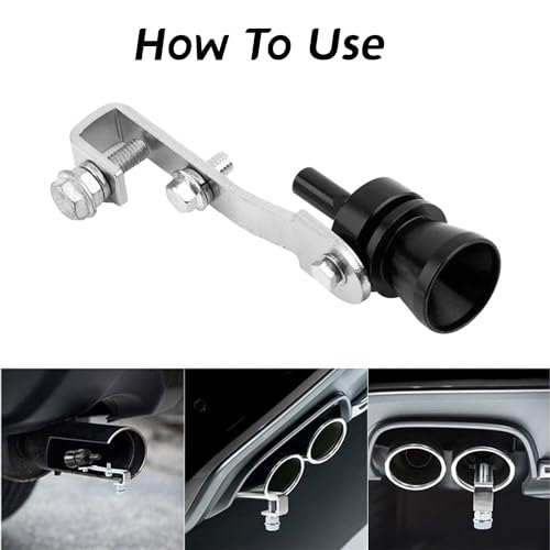 Turbo Sound Whistle, Aluminiumlegierung Auto Turbo Sound,Blow Off Ventil Simulator Whistler, Auspuff Schalldämpfer, 2 Stück Turbo Sound Simulator Pfeife Turbo Roar Sound Auspuff Whistle, Silber
