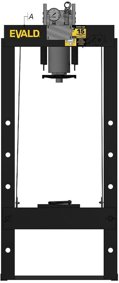 EVALD Prensa Hidráulica 15 TON Desmontável EVPH-15D