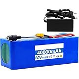 52V 60V 10AH 20Ah 30Ah 40Ah Eバイクリチウムイオンバッテリーパック52V 60V 20Ah 40Ah電動自転車バッテリー、充電器付き、BMS内蔵、200W 500W 750W 800W 1000Wモーター用