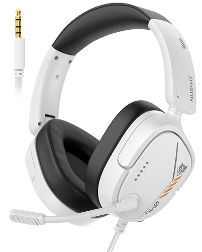 NUBWO HG04L Gaming Headset für PS5/PS4, Xbox Series X|S/Xbox One, Switch – 250g Leichtes, Klares Unidirektionales Mikrofon, Weiche Memory Ohrenschützer, 3,5mm Buchse für Gaming und Arbeit