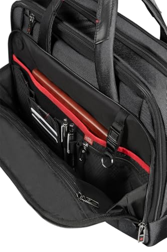 Image of SAMSONITE Pro-dlx 15.6 inch 17 /23 Ltrs Black Softsided Briefcase (PRO-DLX 5 LP.BHNDL 15.6 EXP-BL)