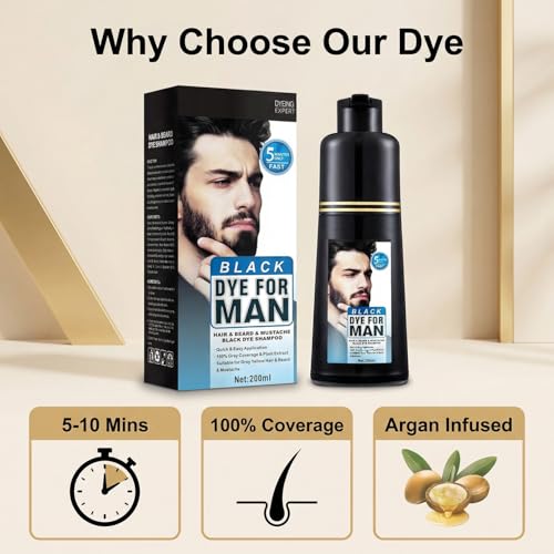 Tinte para Barba Instantáneo a Base de Plantas Negro Natural 200ml miniatura 4
