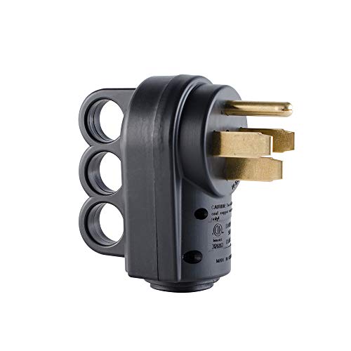 Veepeak 50 Amp RV Plug Male Replacement NEMA 14-50P Heavy Duty 125V/250V 4 Prong Electrical Power Connector Extension Cord End with Easy to Grip Handle