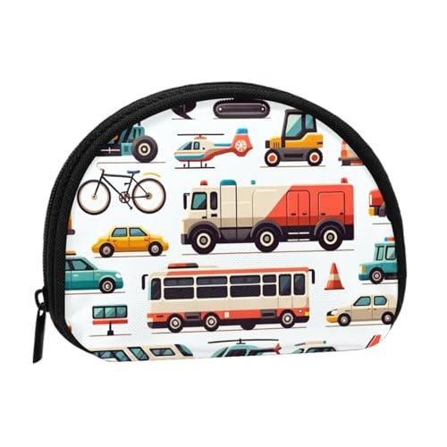 Portable Coin Purse Vehicles-Cars-Bikes-Emergency Mini Zippered Money Pouch Card Holder