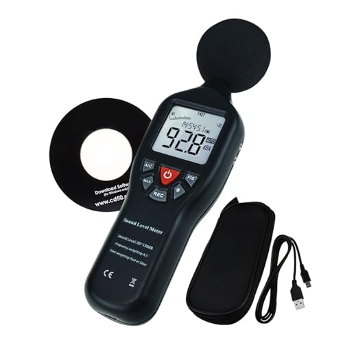 プロフェッショナル騒音計 データ記録機能付き 30dB-130dB 高精度測定 バックライト付きディスプレイ コンパクト,安定したモニタリング