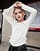 Arshiner Girls Tunic Tee Top Long Sleeve Blouse Ruched Knot Side Casual T-Shirt Crew Neck Size 10-12 White