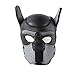 LEWECEEO Neoprene Puppy Hood Camo Full Face Mask Cosplay Costume Dog Head Masks (Gray)