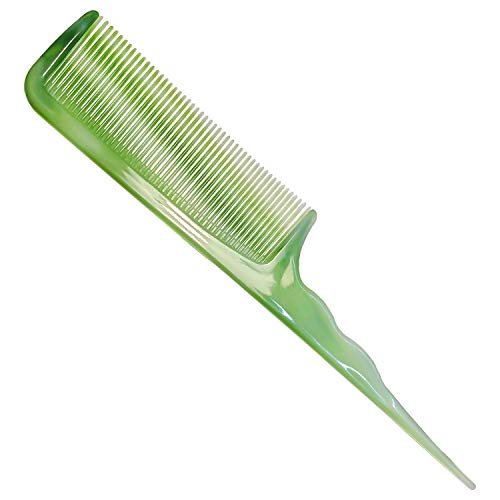 Wapodeai Rat Tail Combs Hair Comb, Professional Styling Fine Tooth Comb, Anti Static Heat Resistant Teasing Comb, Apply To Cutting Hair, Modelling, Hair Combs for Women Etc. (Green)