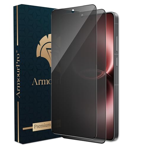 Image of ArmourPro Anti-Spy Privacy Tempered Glass for Vivo X300 Ultra - Anti Peeping Screen Protector, Edge to Edge Full Coverage, 9H Hardness, Easy Installation Kit | Pack of 2