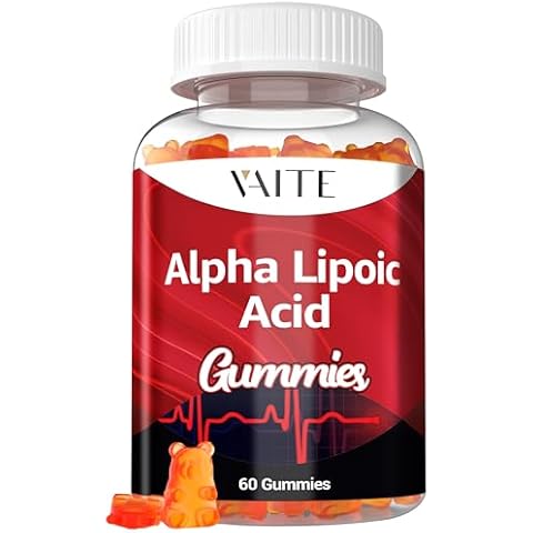 Alpha Lipoic Acid Gummies – Extra Strength ALA Antioxidant Supplement for Brain Health and Nerve Support – Non-GMO, Vegan, Gluten-Free – 60 Chewable Supplements for Antioxidant and Pain Relief Cover