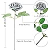 Amazon.com: Isquene [25PCS] Grey Roses Artificial Flowers with Long ...