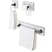 MyGift 3-Piece Wall-Mounted Whitewashed Wood & Metal Pipe Bathroom Accessory Set with Toilet Paper Holder, Towel Ring & Towel Bar
