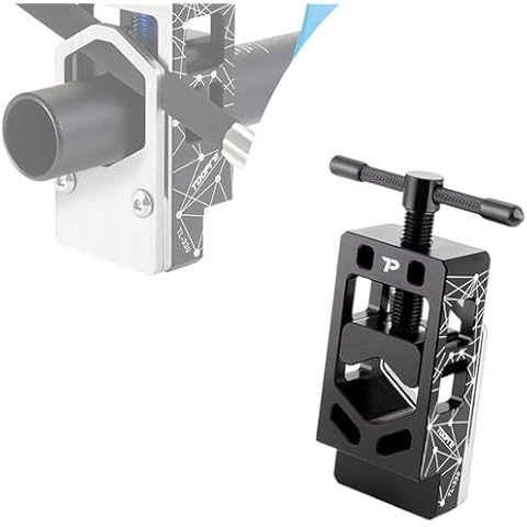 XVWJ Derailleur Hanger Alignment Tool,Bike Saw Guide for Road Mountain Bike Fork Steerer, Seat Post, Bicycle Handlebar, Adjustable Cut Saw Guide for Cutting Cover