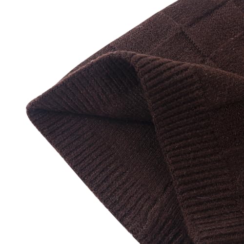 Sauoeo Winter Knitted Beanie Hat Women Men Warm Lined Ski Skull Cap Brown - image 5