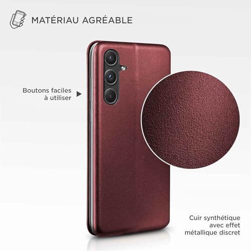 Coque Samsung Galaxy A55 5G ONEFLOW premium bordeaux protection chic 360°
