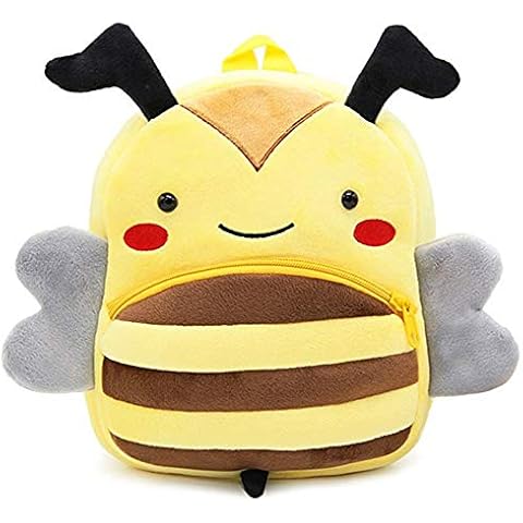 Zoo Toddler Kids Backpacks Cute Plush Little Girls Boys Animal Backpacks(Bee) Cover
