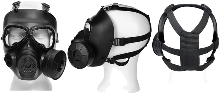 Outdoor Paintball Shooting Face Protection Gear Tactical Full Face Anti Fog Paintball PC Mask with Air Filtration Fan