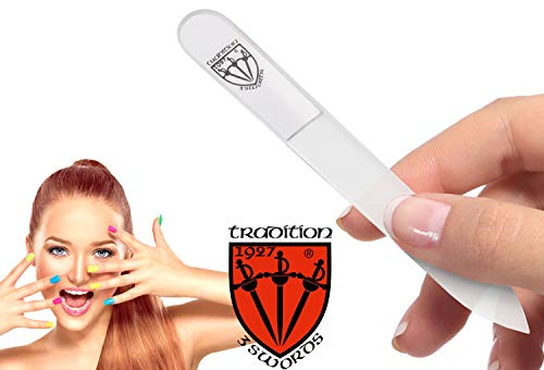 DREI SCHWERTER - Glasnagelfeile/Glasfeile/Nagelfeile doppelseitig, geschliffen, abwaschbar, inkl. Nagelpolierer! – Bild 5