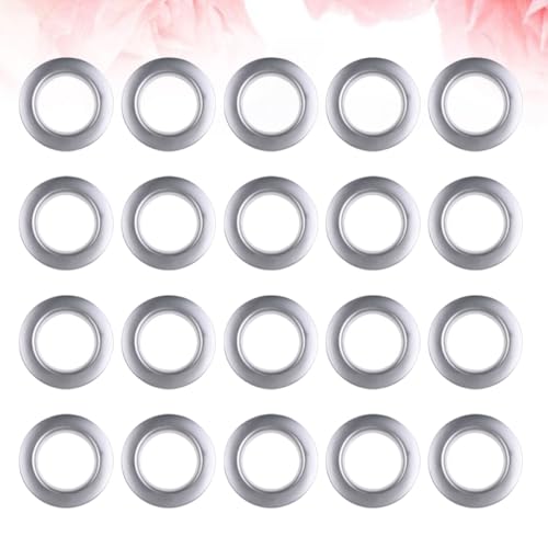 Anillos de cortina silenciosos que evitan atascos con 80 piezas de plástico plata 8