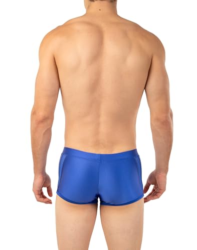 Gary Majdell Sport Men's Boxer Brief Swimsuit with Front and Side Mesh Inserts - Available in Shiny Solid Tricot and Prints4