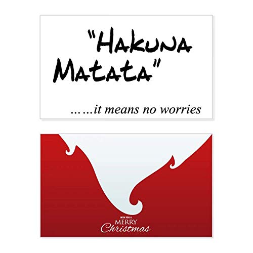 Carte de Noël Happy Christmas No worries pour partager l'amour en famille