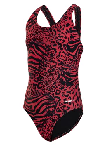 Sporti Wide Strap Girls' Athletic One-Piece Swimsuit – Competitive Bathing Suit, Racerback Style Swimwear for Youth Swimmers